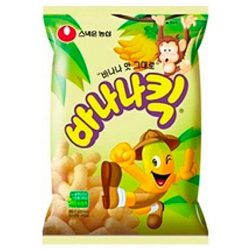 Крекеры Banana Kick брикет, Nongshim, 45 гр